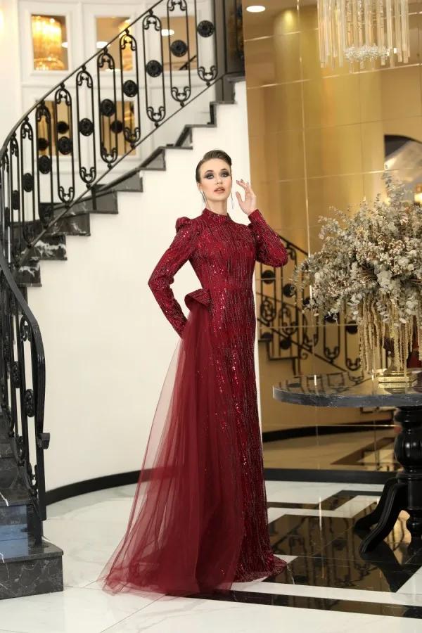 damla abiye bordo