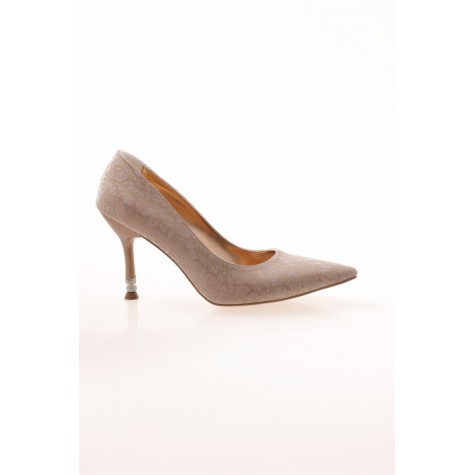Glitter Taş Topuk Stiletto - Gold