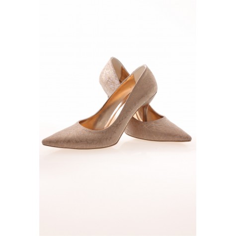 Glitter Taş Topuk Stiletto - Gold