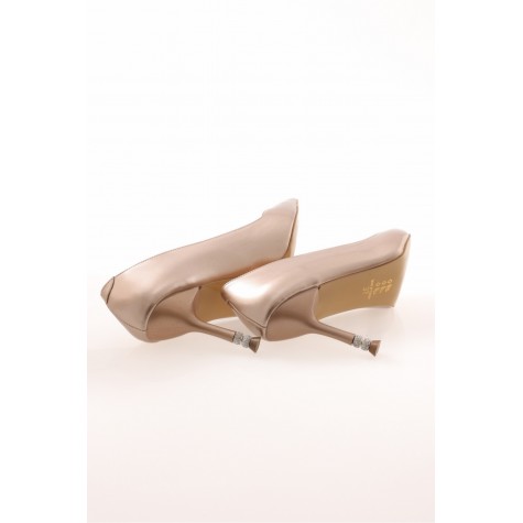 Taş Topuk Stiletto - Gold