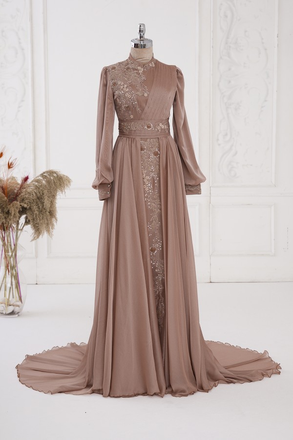 Hijab Dress - Elite Chiffon Dress - Onion Pink
