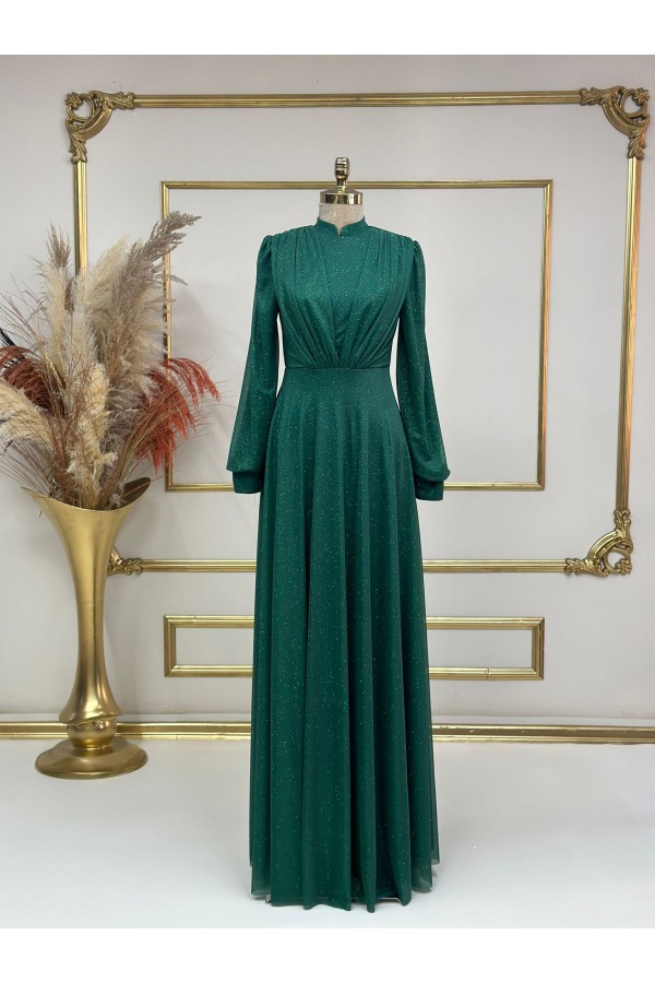 Berrak Dress - Emerald