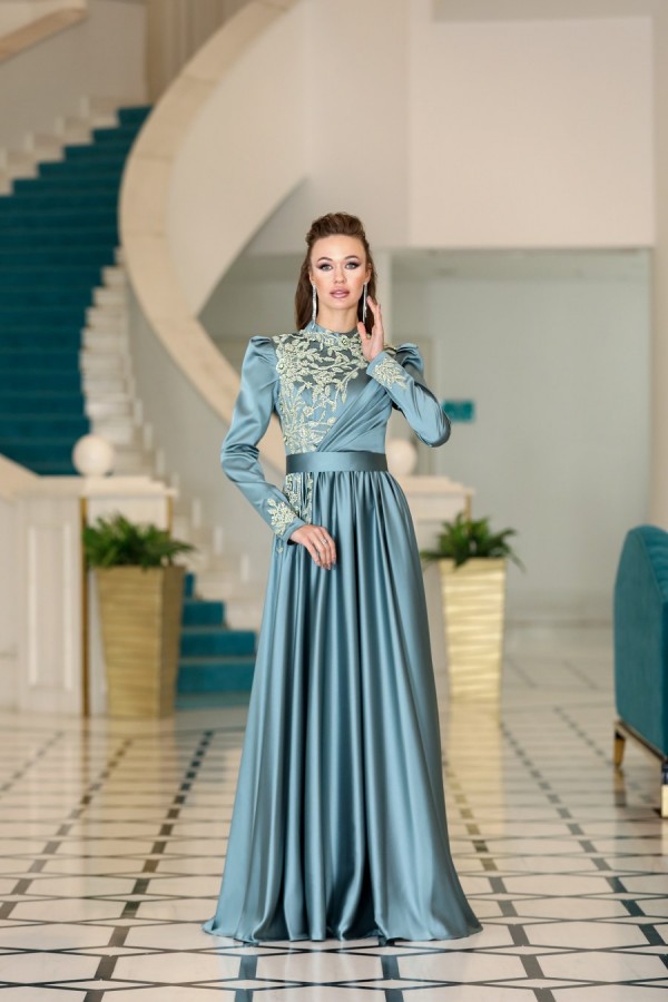 Hijab Dress - Ezgi Dress - Mint