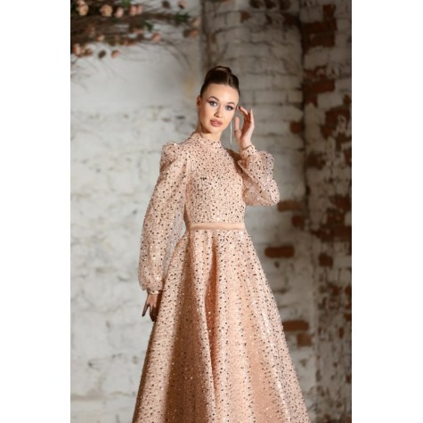 Hijab Dress - Gelincik Dress - Copper