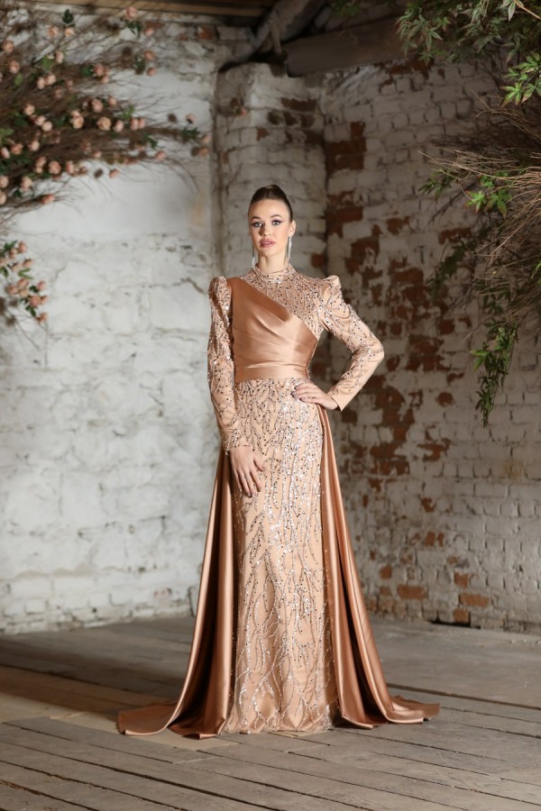 Hijab Dress - Sinem Dress - Copper