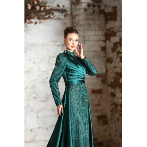 Hijab Dress - Sinem Dress - Emerald
