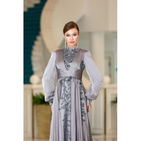 Hijab Dress - Seyran Dress - Grey