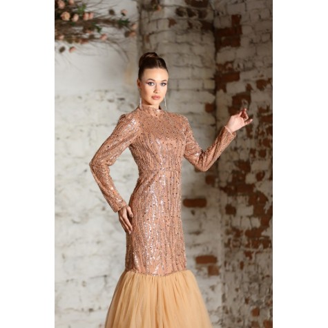 Hijab Dress - Belis Dress - Copper