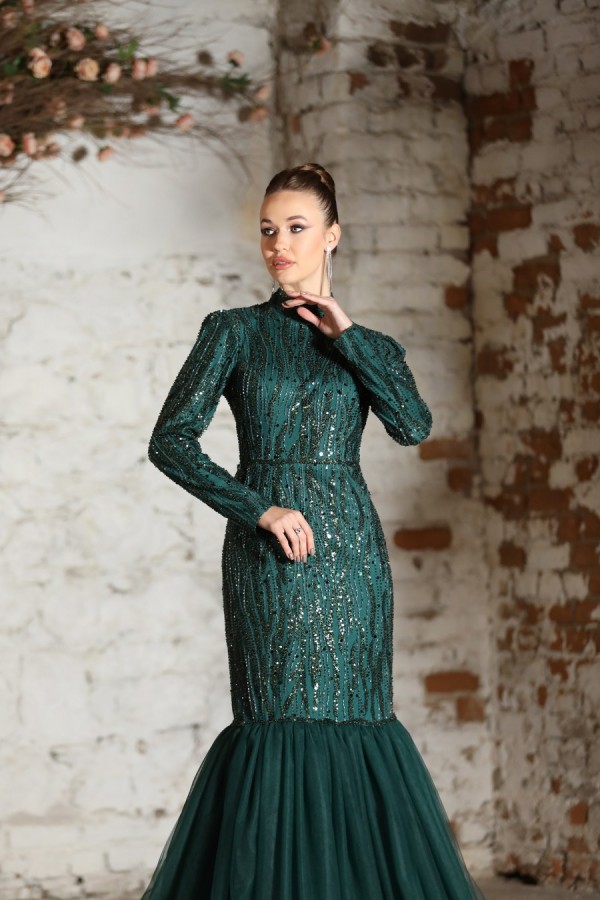 Hijab Dress - Belis Dress - Emerald