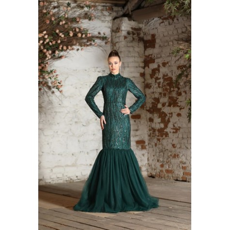 Hijab Dress - Belis Dress - Emerald
