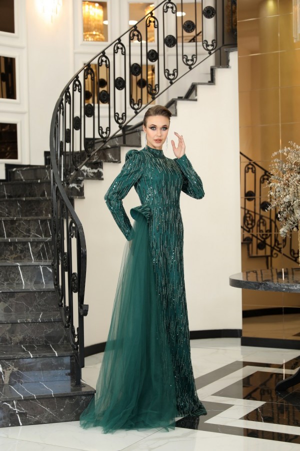 Damla Dress - Emerald
