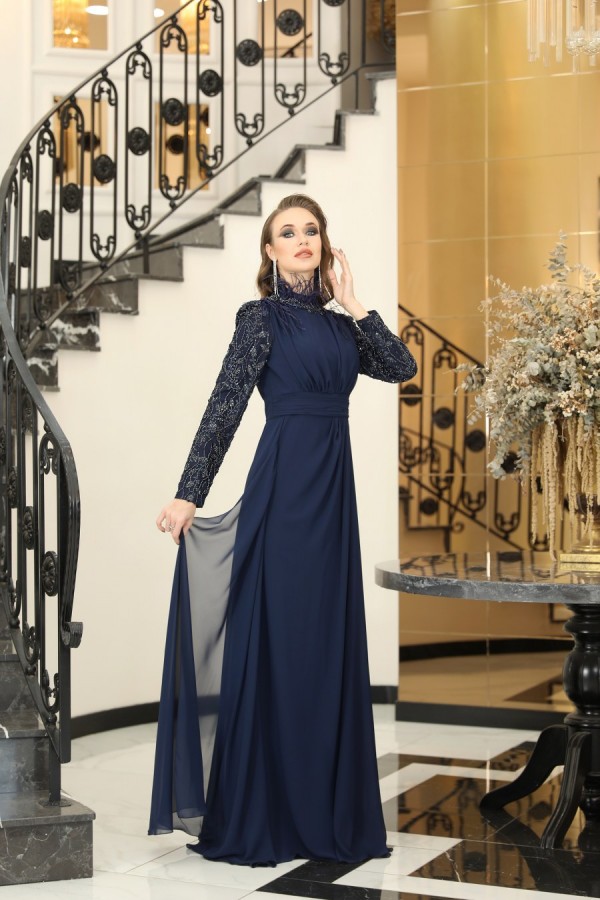 Elif Dress - Dark Blue