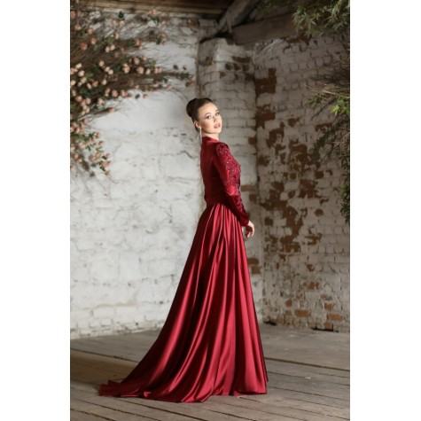 Mahidevran Dress - Claret Red