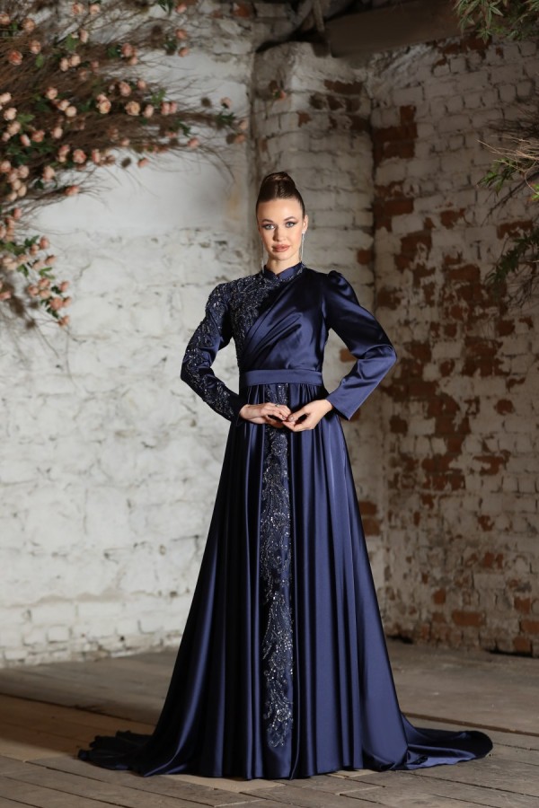 Mahidevran Dress - Dark Blue