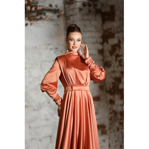 Hijab Dress - Mısra Dress - Copper