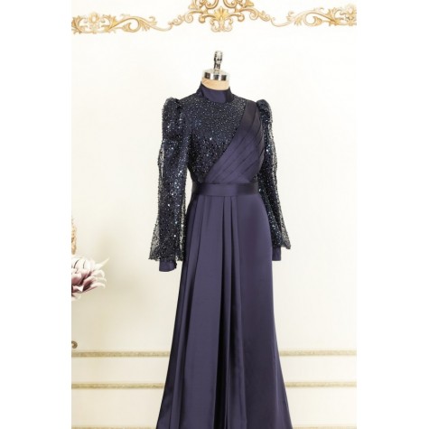 Birce Dress - Dark Blue