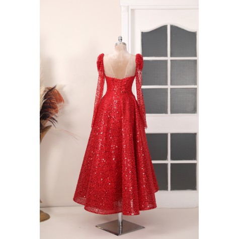 Hijab Dress - Diamond Dress - Red