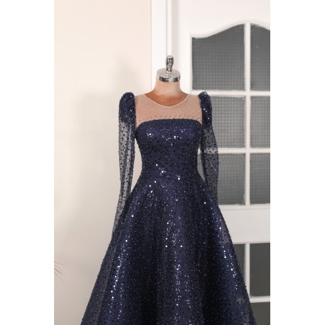 Hijab Dress - Diamond Dress - Dark Blue