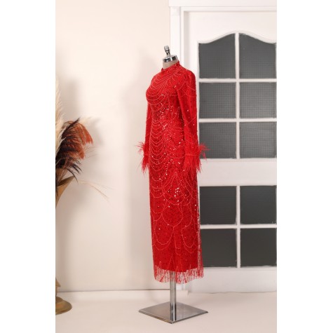 Hijab Dress - Veronica Dress - Red