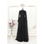 Hayal Chiffon Dress - Black